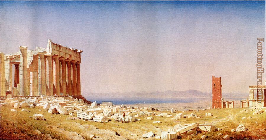 Ruins of the Parthenon painting - Sanford Robinson Gifford Ruins of the Parthenon art painting